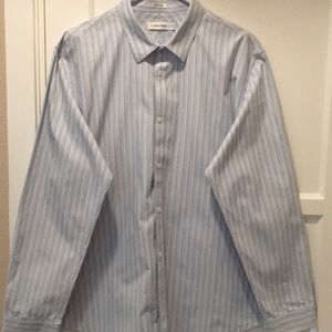 Calvin Klein blue striped shirt